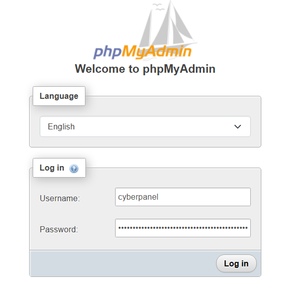 ورود به مدیریت دیتابیس