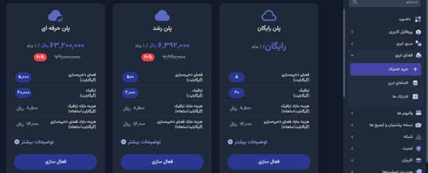 خرید اشتراک فضای ابری